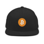 Bitcoin Solar Flare Snapback Hat BTC logo