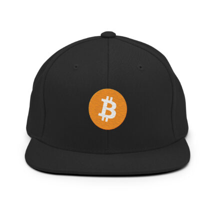 Bitcoin Solar Flare Snapback Hat BTC logo