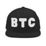 Bitcoin Monochrome Elegance Snapback Hat - Image 2