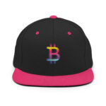 Bitcoin Colour Wave Emblem Snapback - Image 3