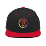 Rainbow Blocks Bitcoin Brilliance Snapback Hat - Image 2