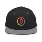 Rainbow Blocks Bitcoin Brilliance Snapback Hat - Image 3