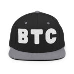 Bitcoin Monochrome Elegance Snapback Hat - Image 5