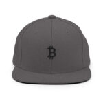 Bitcoin Silhouette Core Snapback Hat - Image 9
