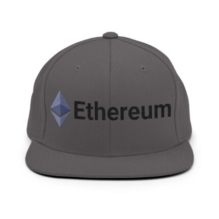 Solid Slate Ethereum Enigma Snapback Hat