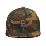 Bitcoin Colour Wave Emblem Snapback - Image 5