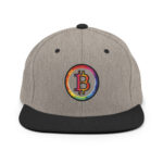 Rainbow Blocks Bitcoin Brilliance Snapback Hat - Image 7