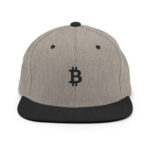 Bitcoin Silhouette Core Snapback Hat - Image 10