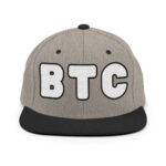 Bitcoin Monochrome Elegance Snapback Hat