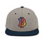 Bitcoin Prismatic Pride Snapback Hat - Image 8