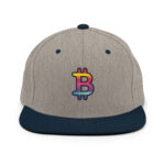 Bitcoin Colour Wave Emblem Snapback - Image 8