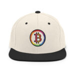 Rainbow Blocks Bitcoin Brilliance Snapback Hat - Image 9