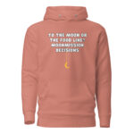 To the Moon or the Food Line? MoonMission Decisions Hoodie - Image 3